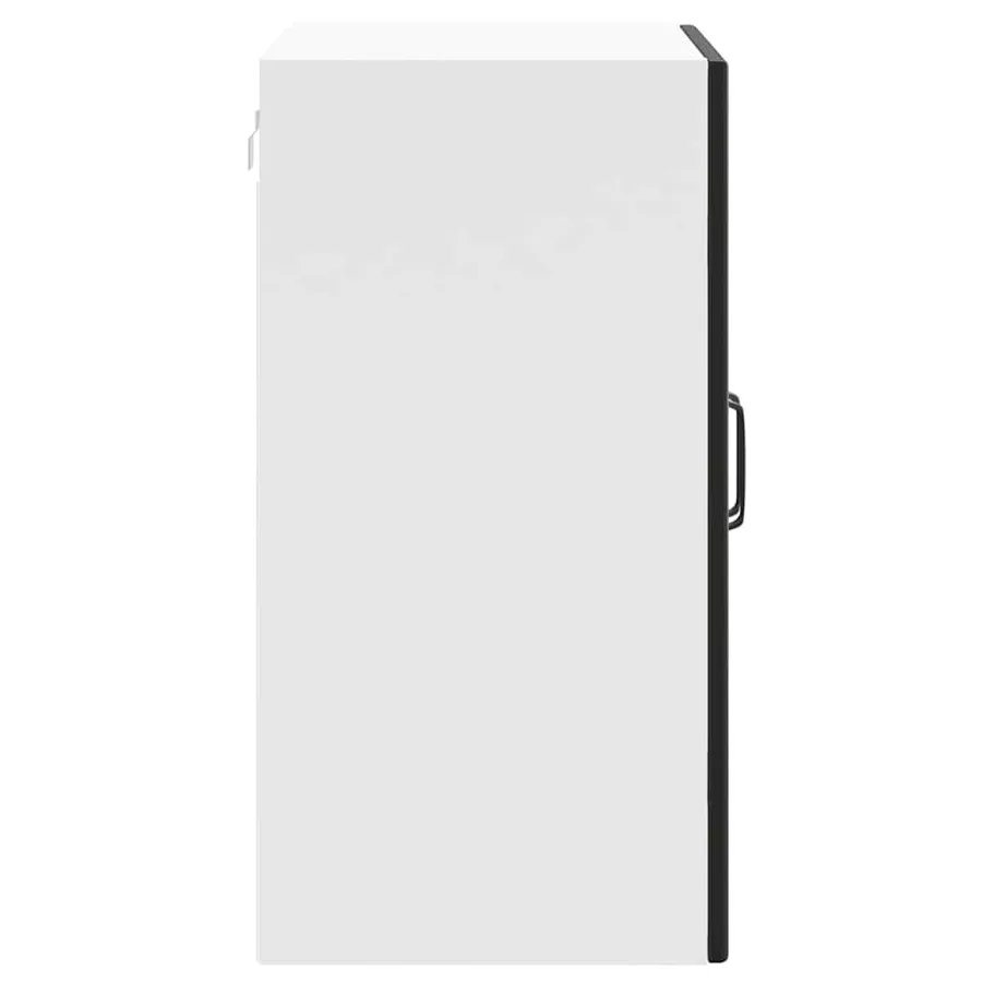 Armoire murale de cuisine avec porte en verre Lucca noir - 8