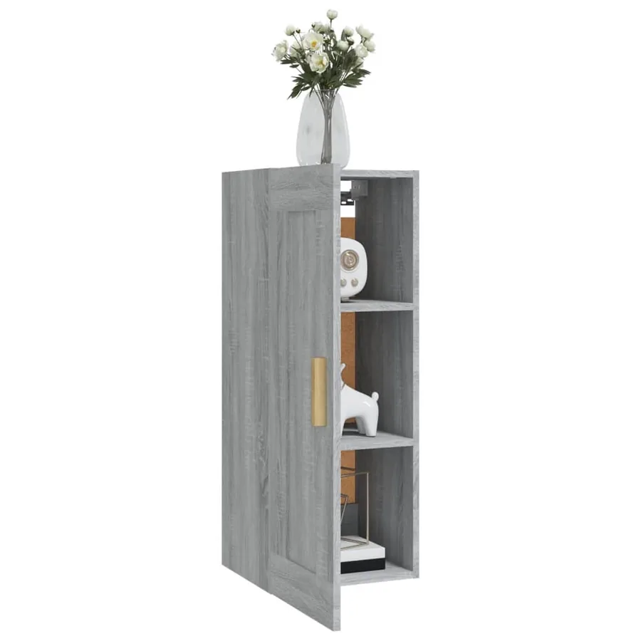 Armoire murale Sonoma gris 35x34x90 cm Bois d'ingénierie - 4