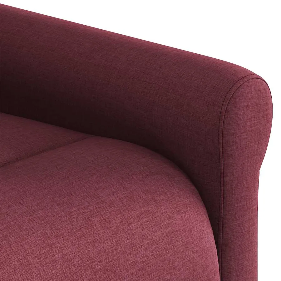 Fauteuil inclinable de massage Rouge bordeaux Tissu - 13