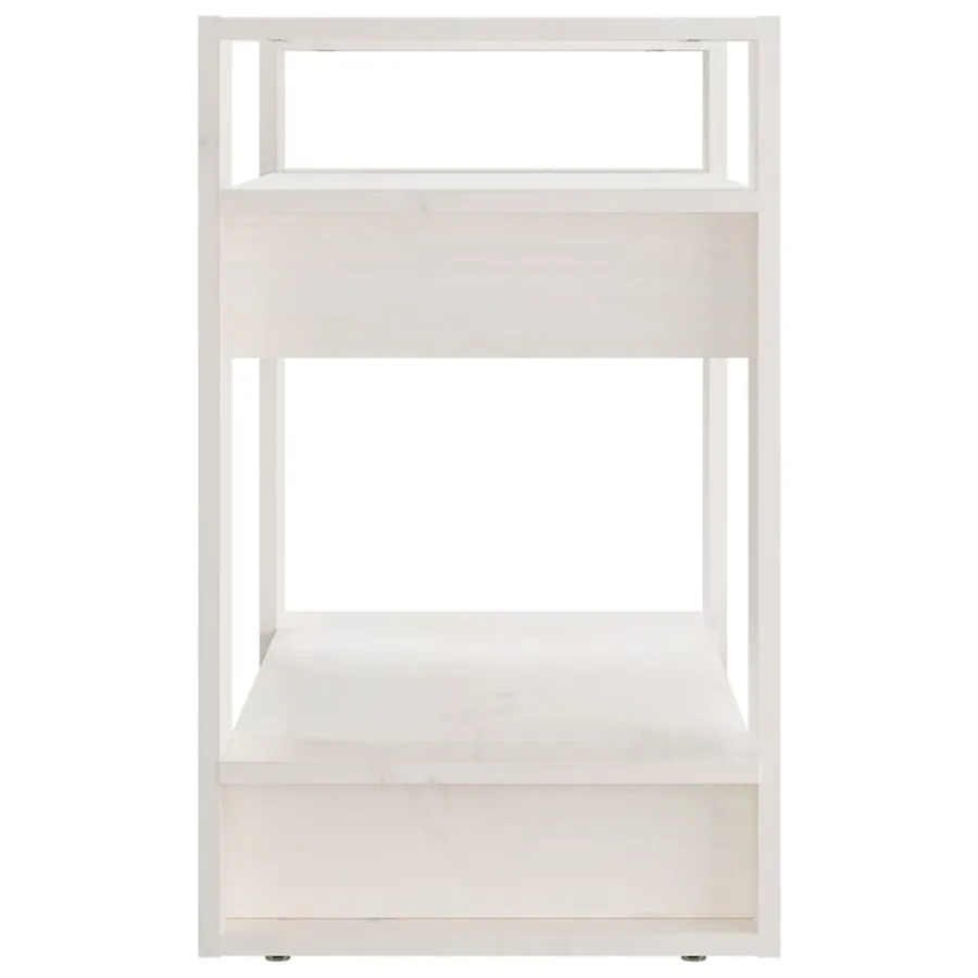 Bibliothèque/Séparateur de pièce Blanc 60x35x57 cm Bois de pin - 4