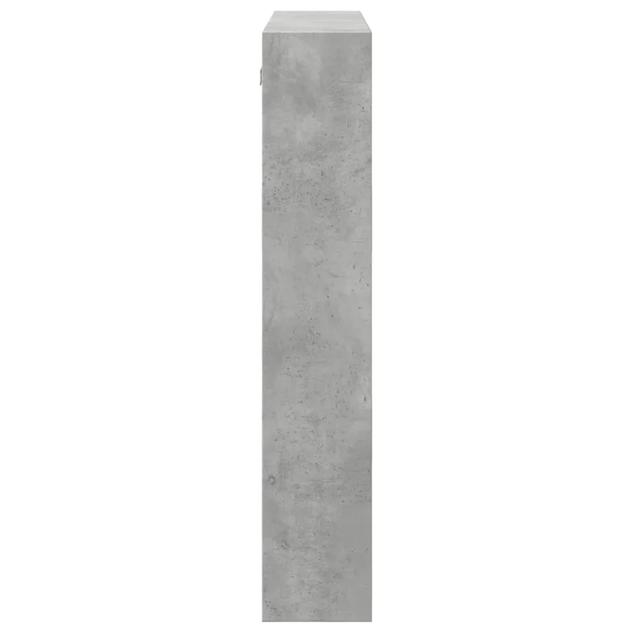 Armoire murale gris béton 80x15x80 cm bois d'ingénierie - 5