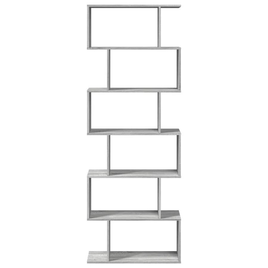 Étagère séparatrice de pièce 6 niveaux sonoma gris 70x24x193 cm - 5
