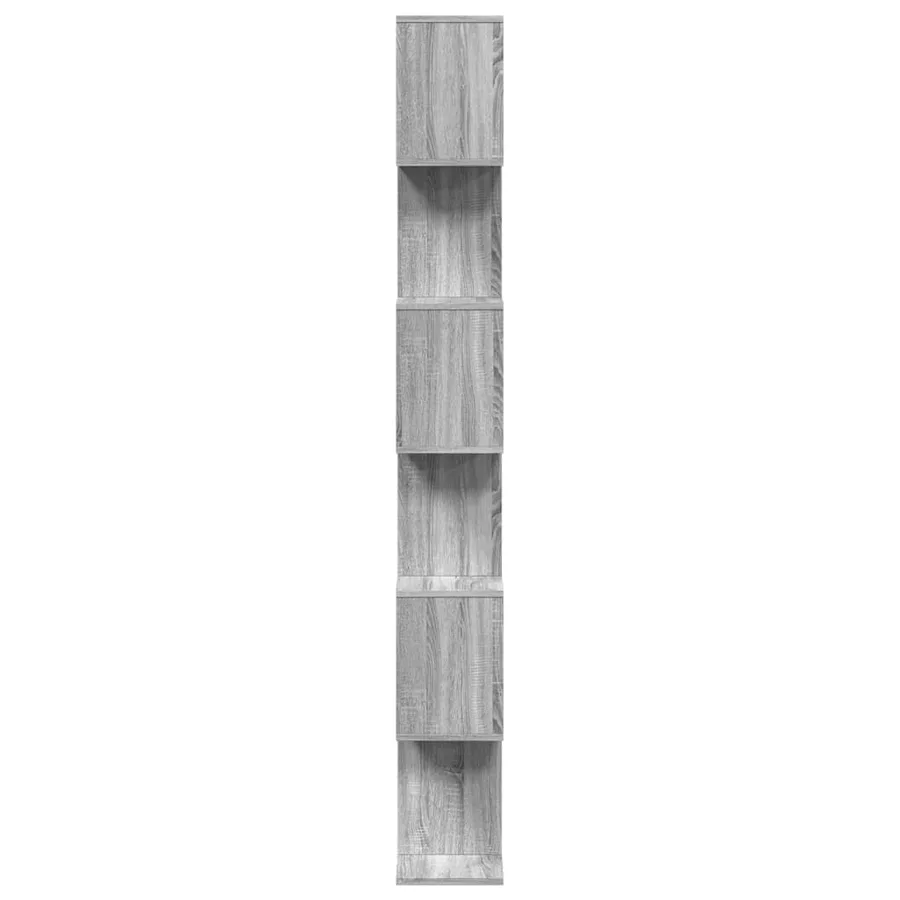 Étagère séparatrice de pièce 6 niveaux sonoma gris 70x24x193 cm - 7