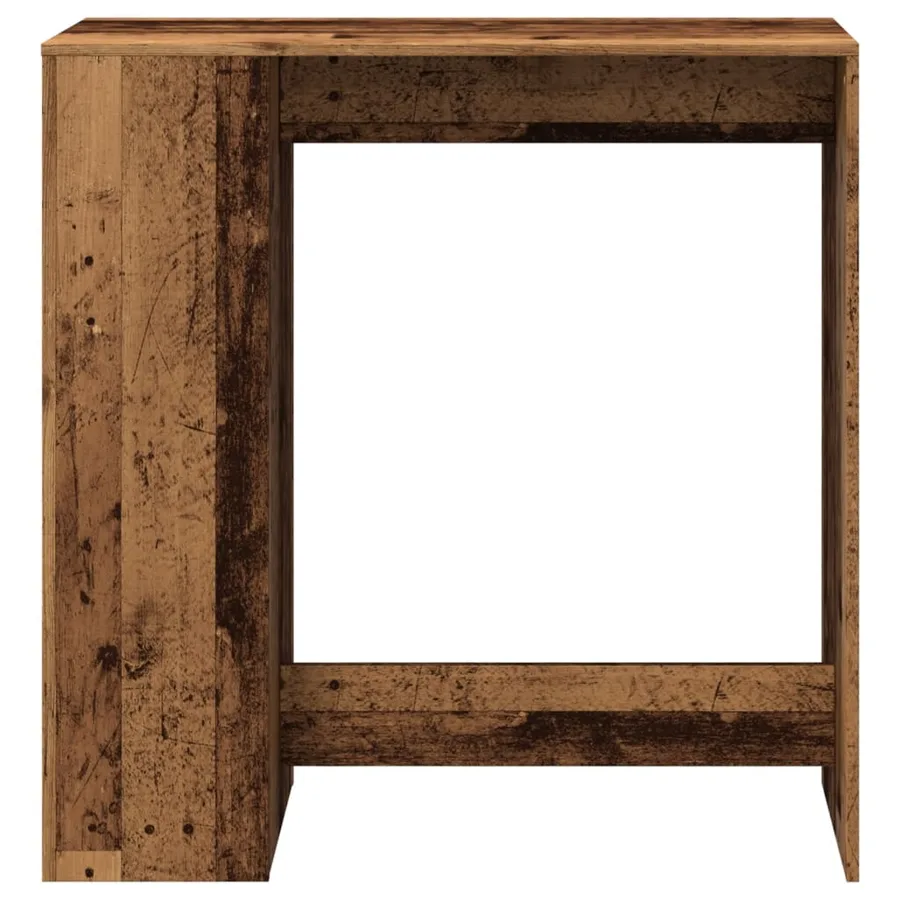 Table de bar avec étagères vieux bois bois d'ingénierie - 4