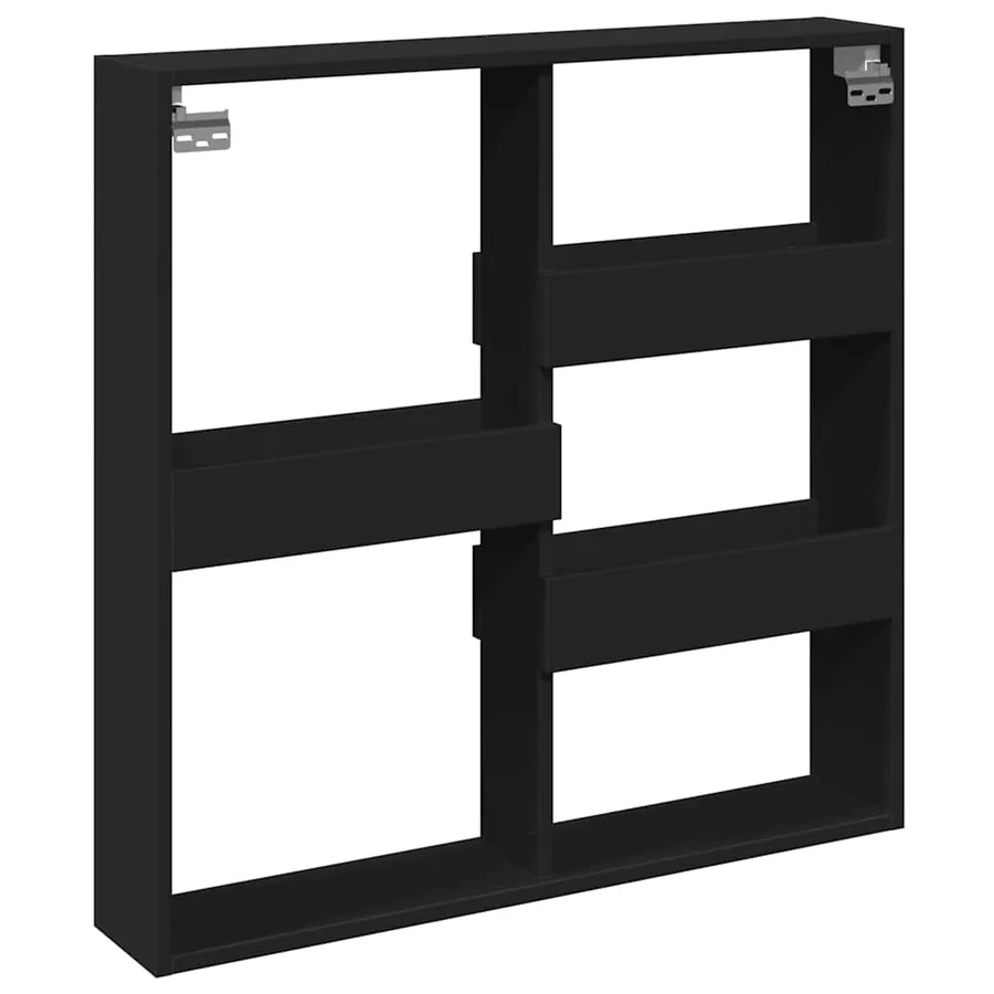 Armoire murale noir 80x15x80 cm bois d'ingénierie - 6
