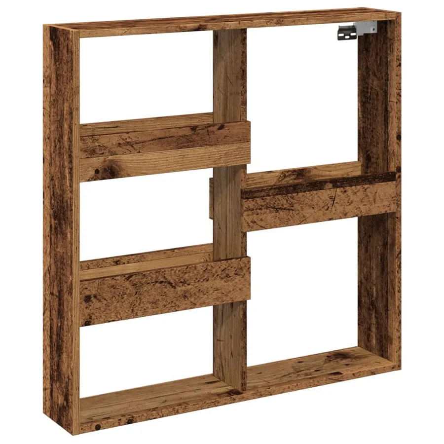 Armoire murale vieux bois 80x15x80 cm bois d'ingénierie - 2