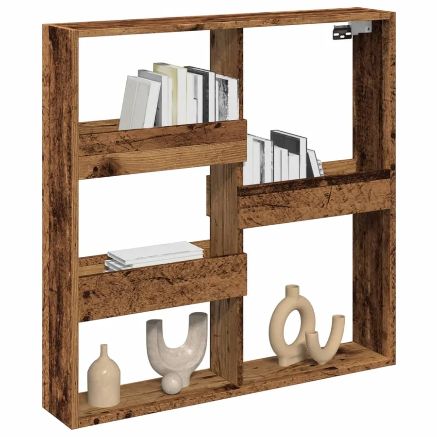 Armoire murale vieux bois 80x15x80 cm bois d'ingénierie - 3