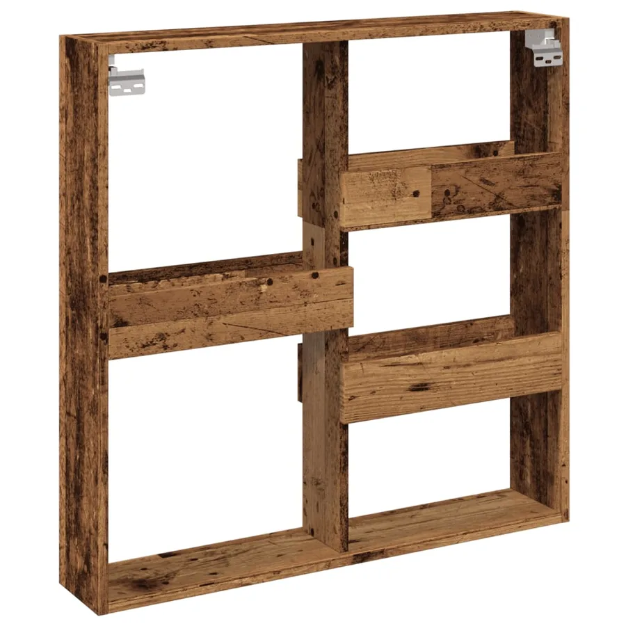 Armoire murale vieux bois 80x15x80 cm bois d'ingénierie - 6