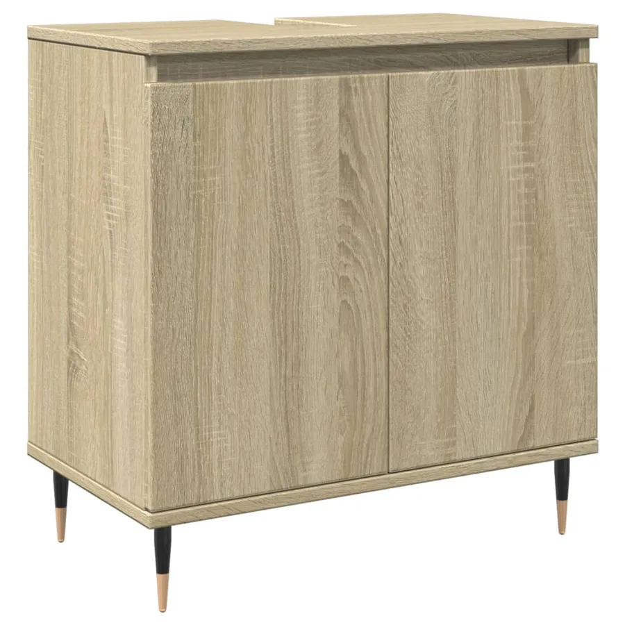 Ensemble de meubles de salle de bain 3 pcs chêne sonoma - 4