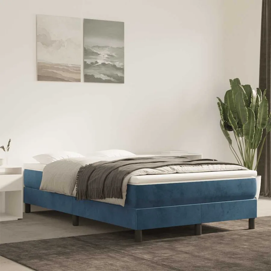 Matelas à ressorts ensachés 120 x 220 cm Bleu foncé