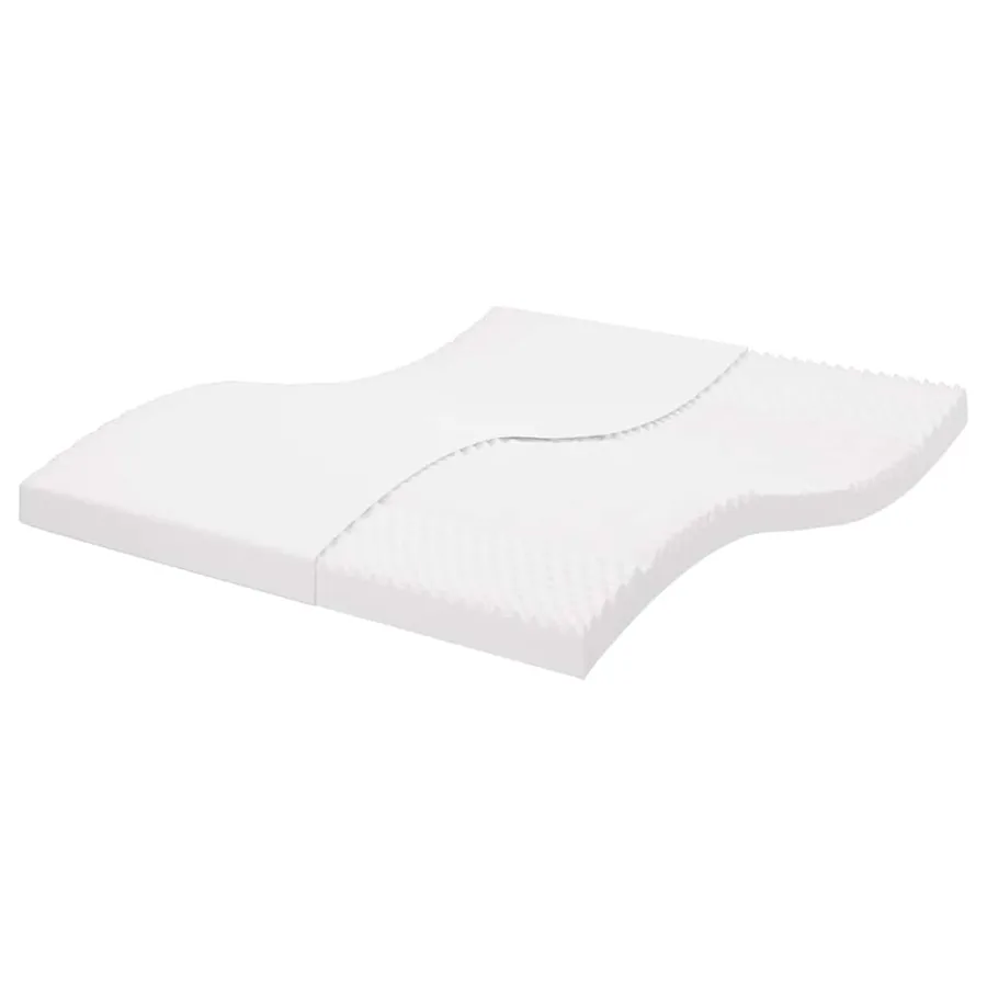Matelas en mousse blanc 200x220 cm 7 zones dureté 20 ILD