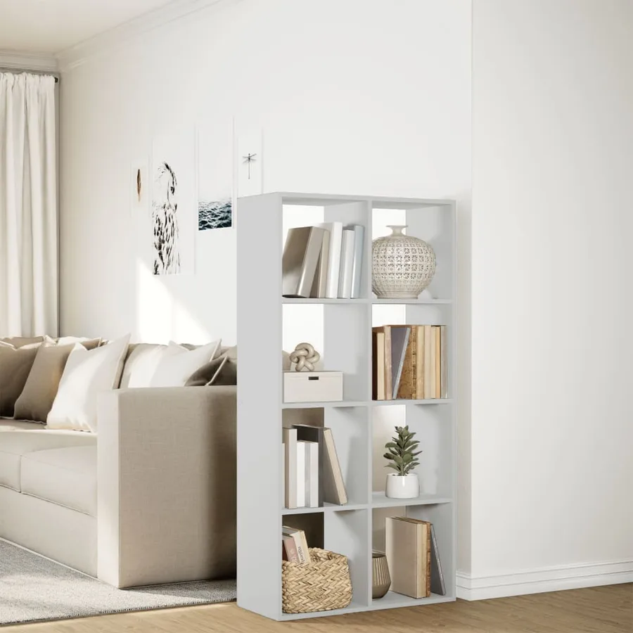 Bibliothèque séparateur de pièce Blanc 69,5 x 29 x 137,5 cm Bois d'ingénierie - 4
