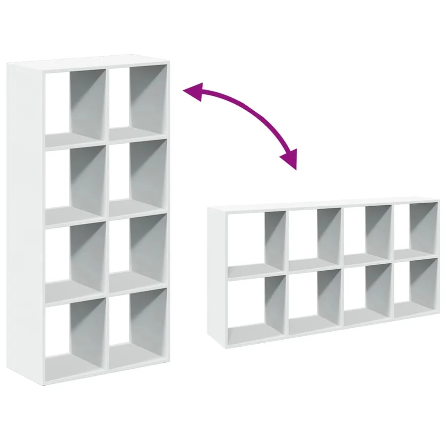 Bibliothèque séparateur de pièce Blanc 69,5 x 29 x 137,5 cm Bois d'ingénierie - 9