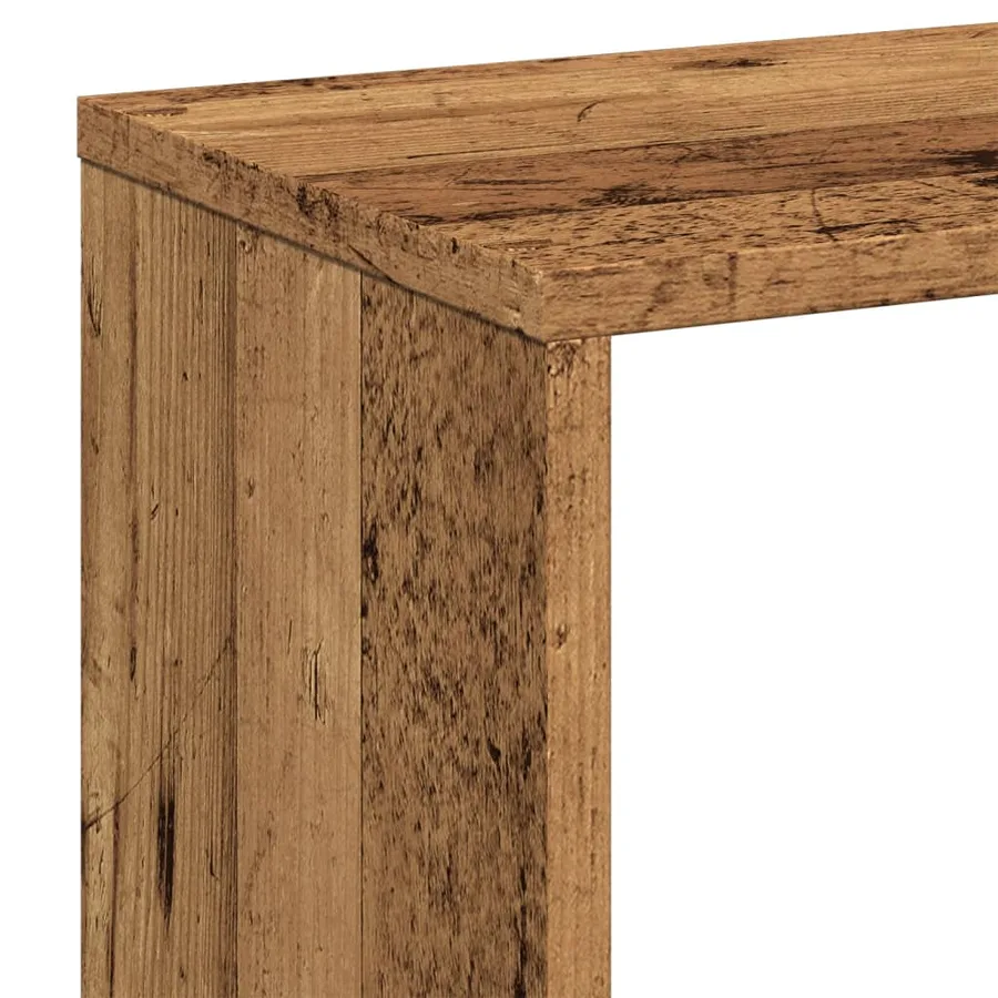 Étagère séparatrice de pièce vieux bois 67x25x161,5 cm - 9