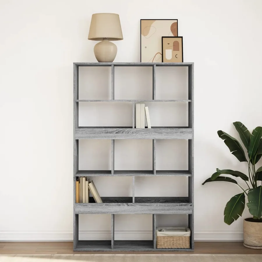 Bibliothèque sonoma gris 100x33x156,5 cm bois d'ingénierie - 3