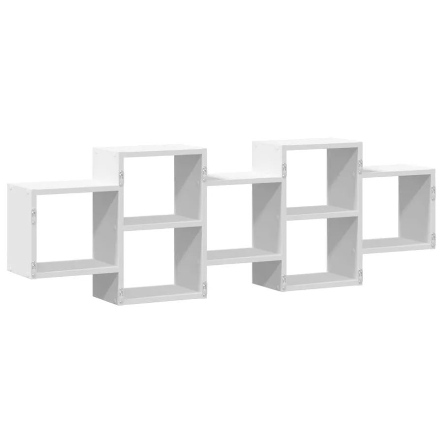 Étagère murale blanc 129x18x42 cm bois d'ingénierie - 6