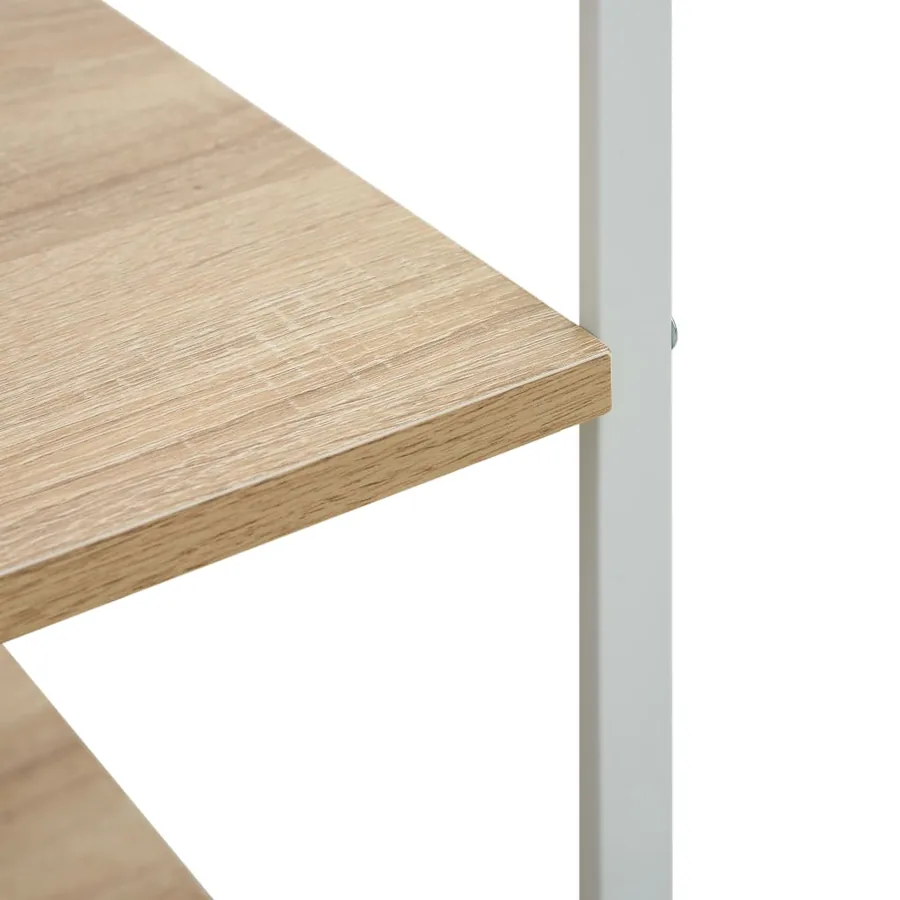 Armoire à micro-ondes Blanc et chêne 60x39,6x79,5 cm - 5