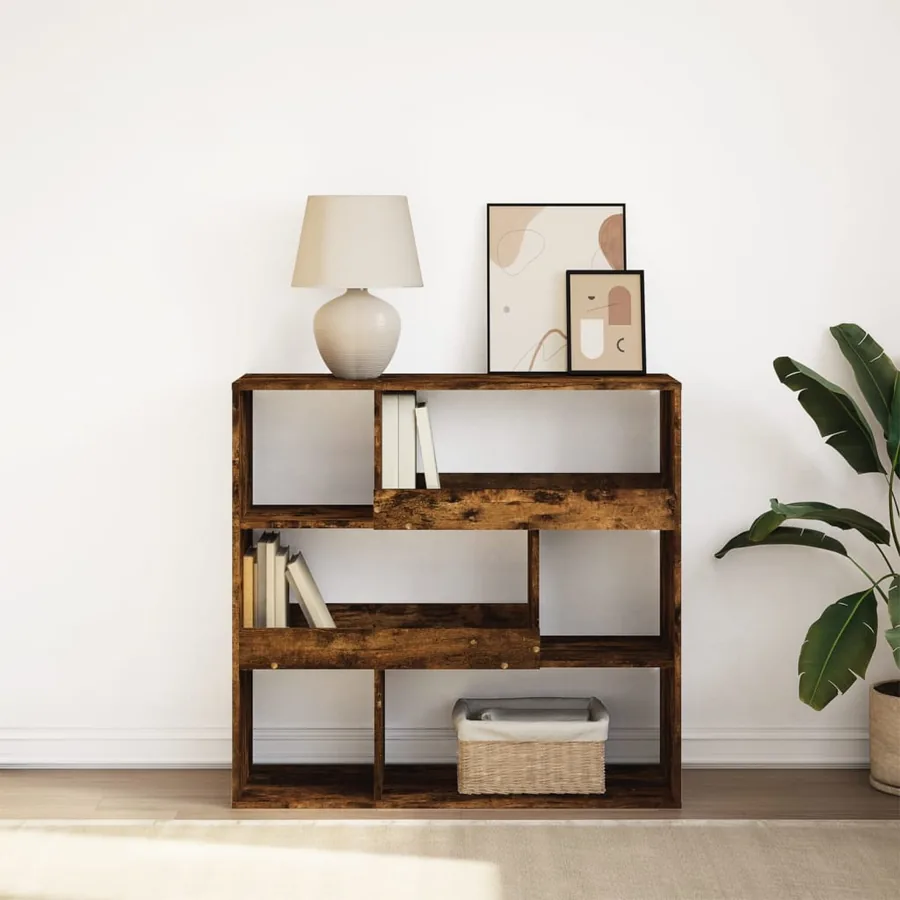 Bibliothèque/Séparateur de pièce chêne fumé 100x33x94,5 cm
