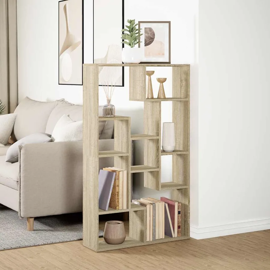 Bibliothèque chêne sonoma 72x20x120,5 cm bois d'ingénierie - 4