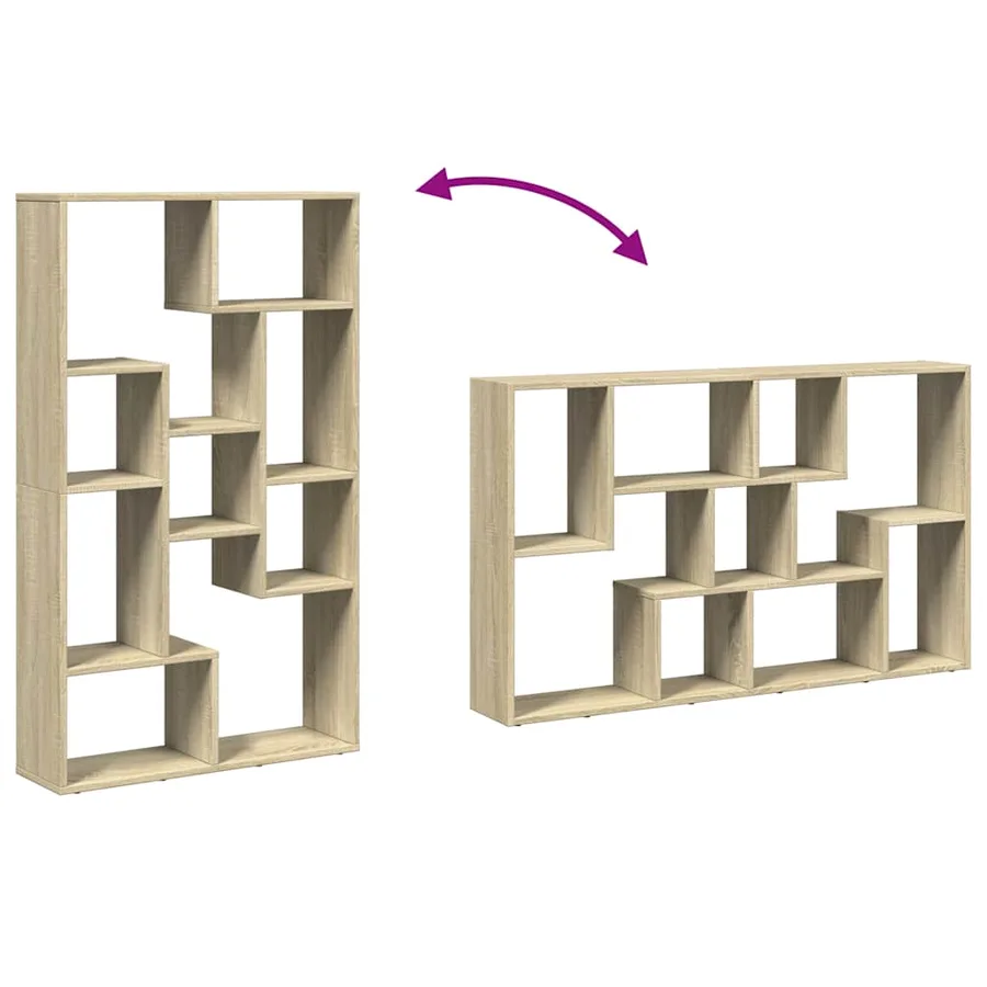 Bibliothèque chêne sonoma 72x20x120,5 cm bois d'ingénierie - 9