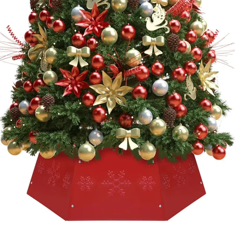Jupe de sapin de Noël Rouge Ø68x25 cm