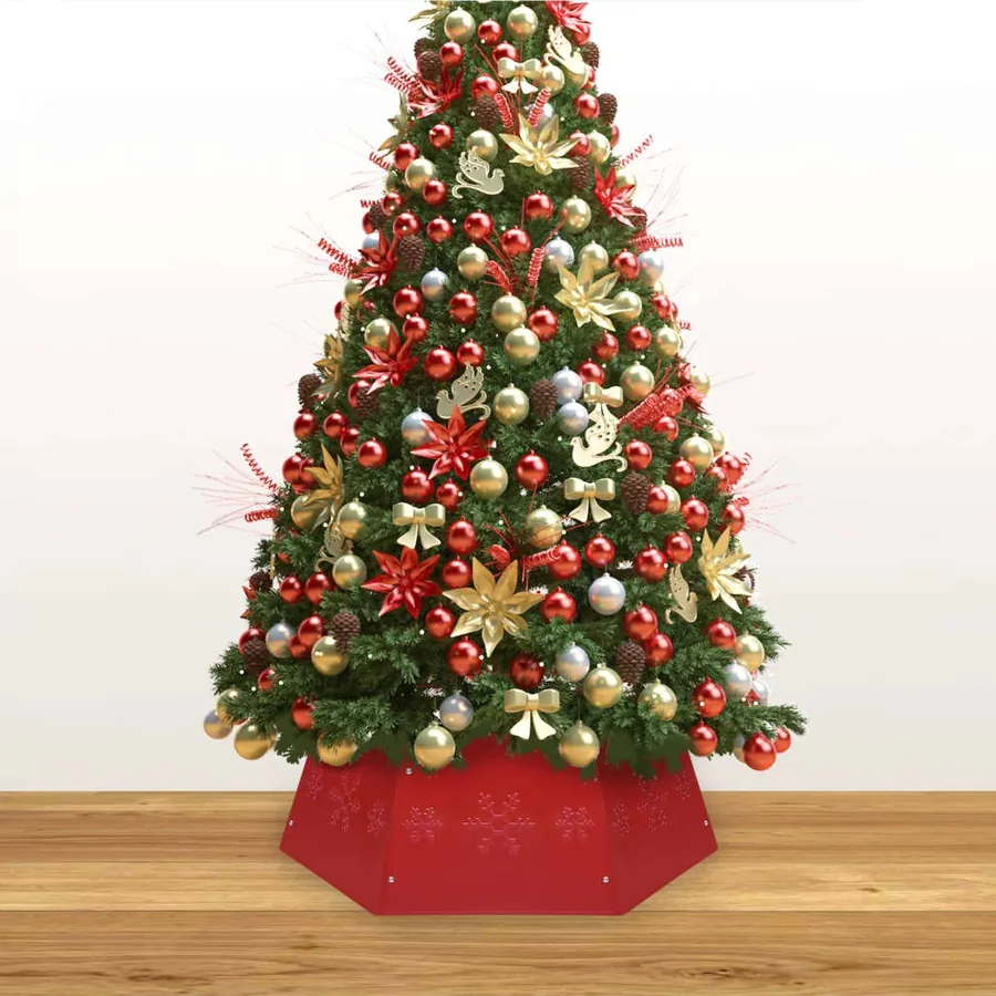Jupe de sapin de Noël Rouge Ø68x25 cm - 3