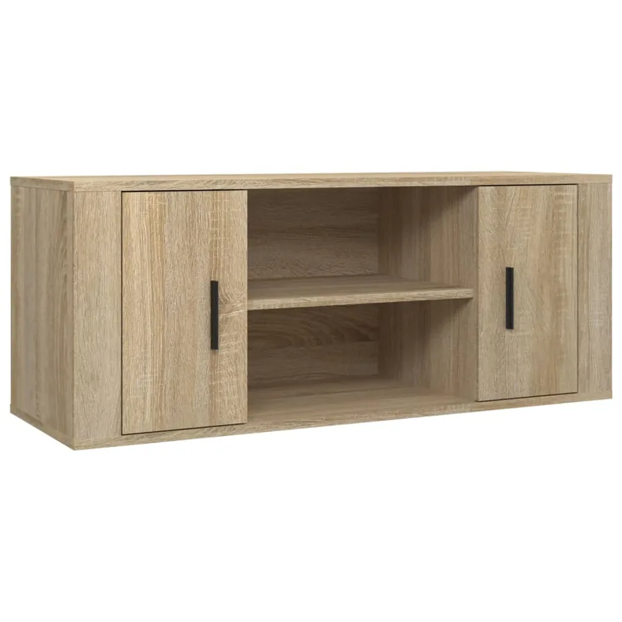 Meuble TV Chêne sonoma 100x35x40 cm Bois d'ingénierie - 2