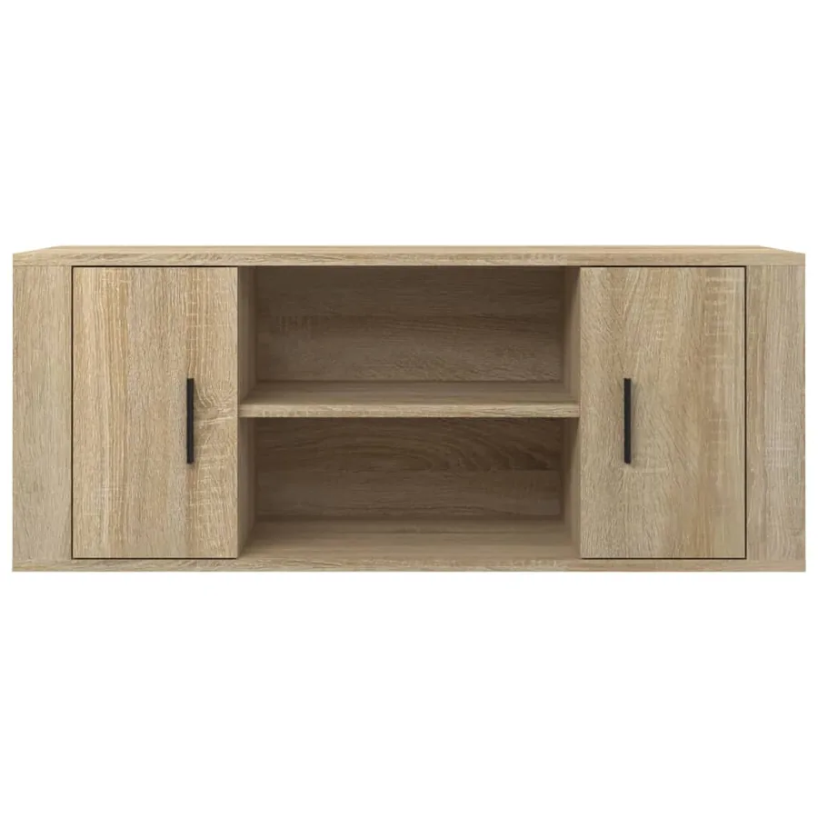 Meuble TV Chêne sonoma 100x35x40 cm Bois d'ingénierie - 5