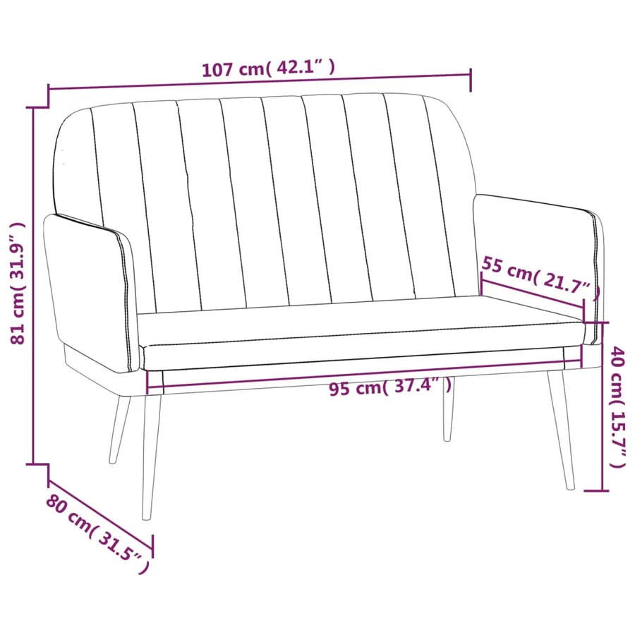 Banc Crème 107x80x81 cm Similicuir - 8