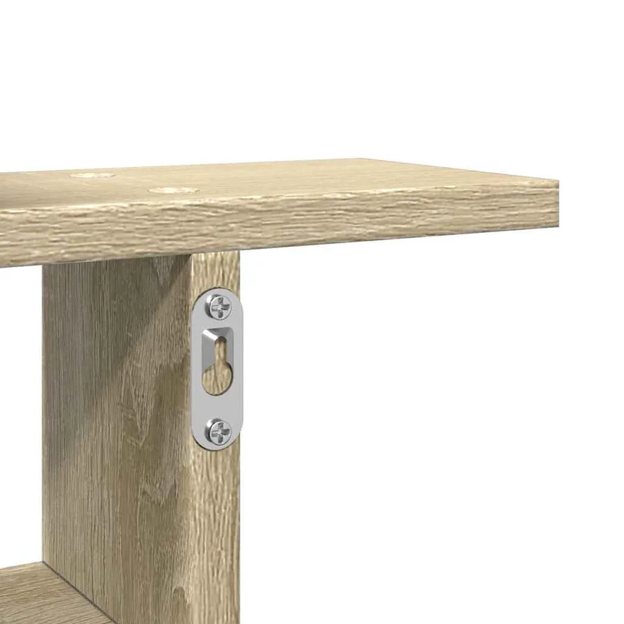 Étagères murales 2pcs chêne sonoma 38x12x38cm bois d'ingénierie - 10
