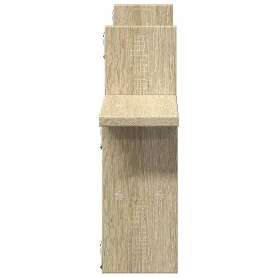 Étagères murales 2pcs chêne sonoma 38x12x38cm bois d'ingénierie - 6