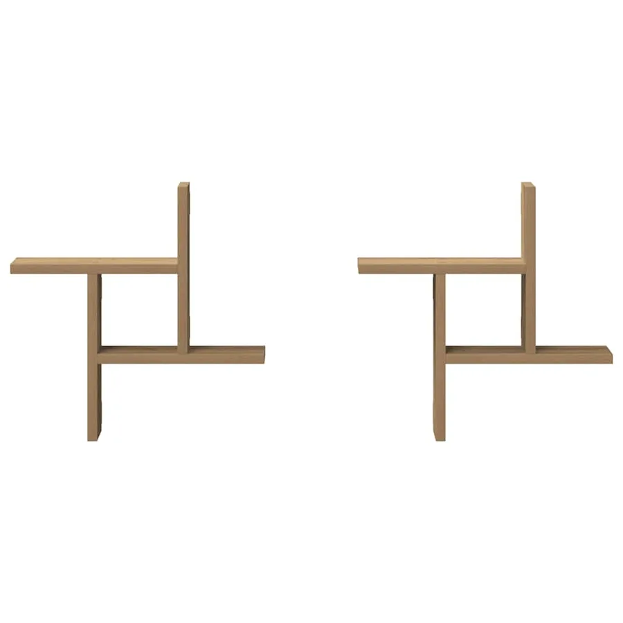 Étagères murales 2 pcs chêne artisanal bois d'ingénierie - 5