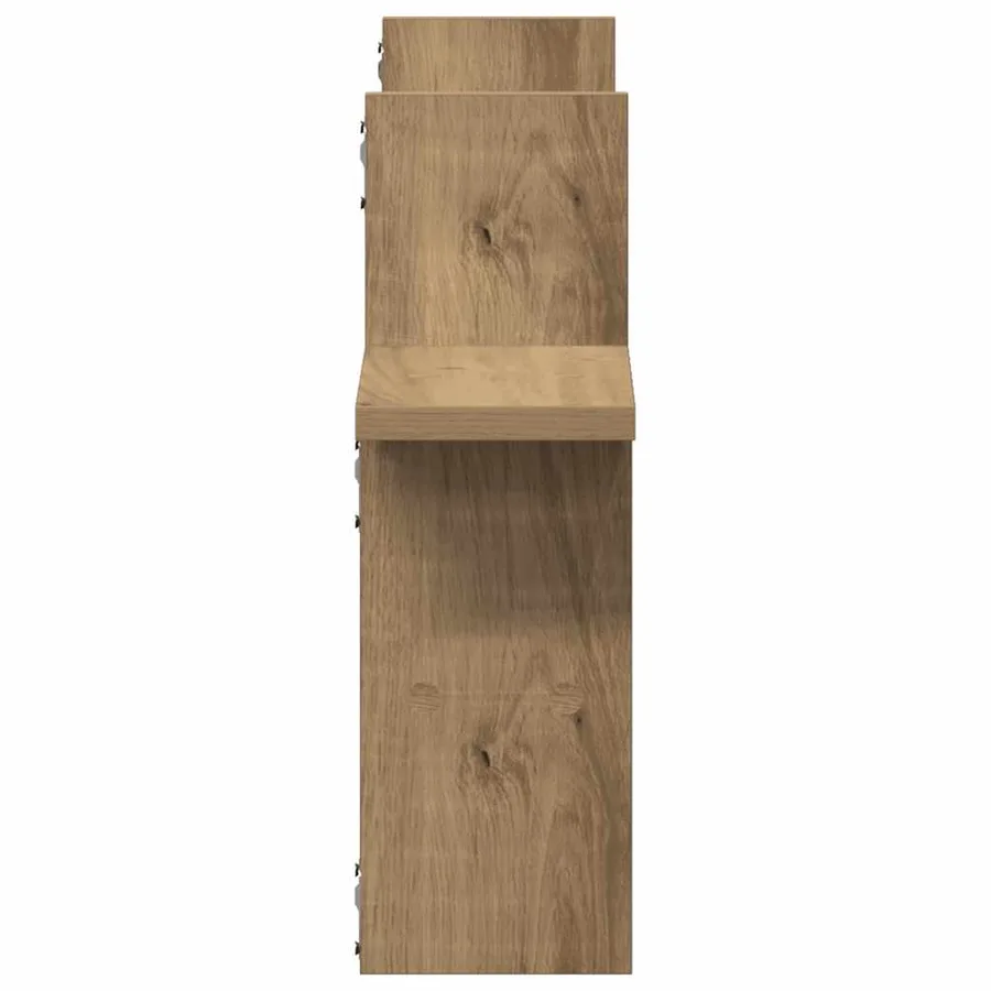 Étagères murales 2 pcs chêne artisanal bois d'ingénierie - 6