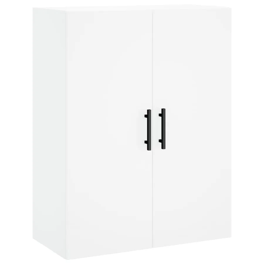 Buffet haut Blanc 69,5x34x180 cm Bois d'ingénierie - 5