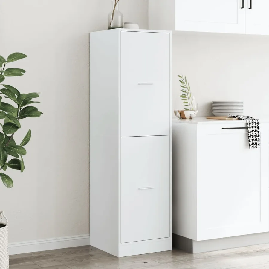 Armoire d'apothicaire blanc 40x41x144,5 cm bois d'ingénierie - 3