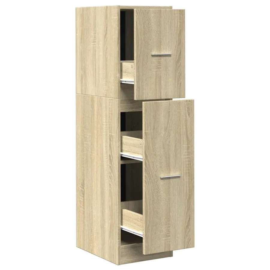Armoire d'apothicaire chêne sonoma 30x41x118 cm bois ingénierie - 2