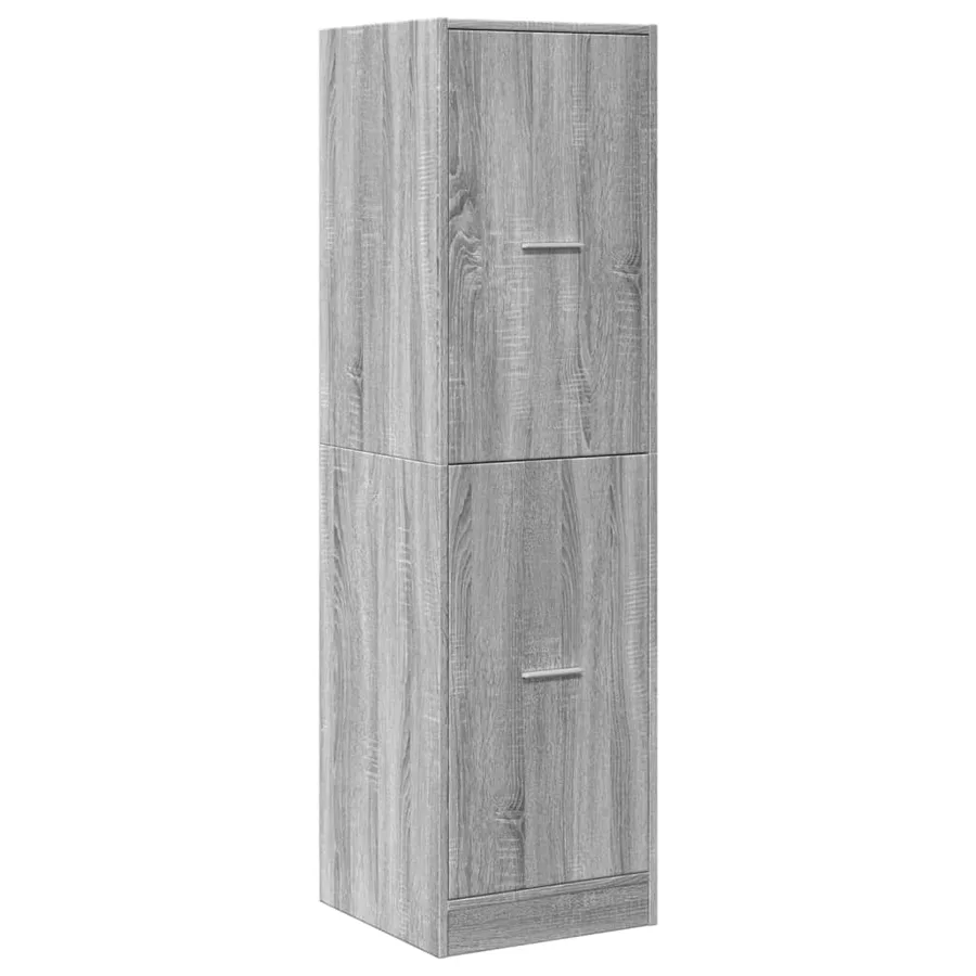 Armoire apothicaire sonoma gris 40x41x144,5cm bois d'ingénierie - 4