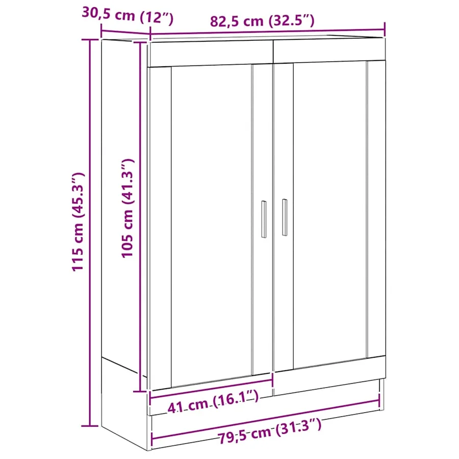 Bibliothèque chêne artisanal 82,5x30,5x115 cm bois d'ingénierie - 13