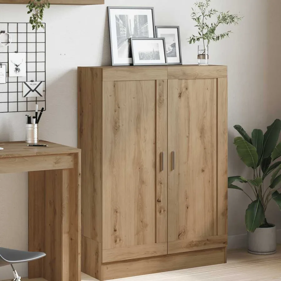 Bibliothèque chêne artisanal 82,5x30,5x115 cm bois d'ingénierie - 3