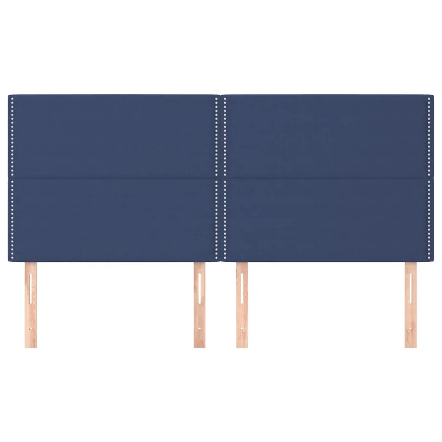 Tête de lit Bleu 200x5x118/128 cm Tissu - 3