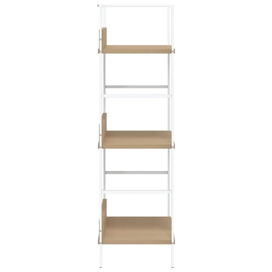 Bibliothèque à 3 niveaux chêne 60x27,6x90,5cm bois d'ingénierie - 6