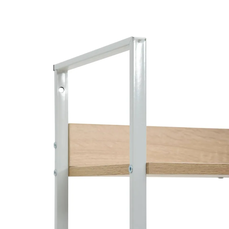 Bibliothèque à 3 niveaux chêne 60x27,6x90,5cm bois d'ingénierie - 9