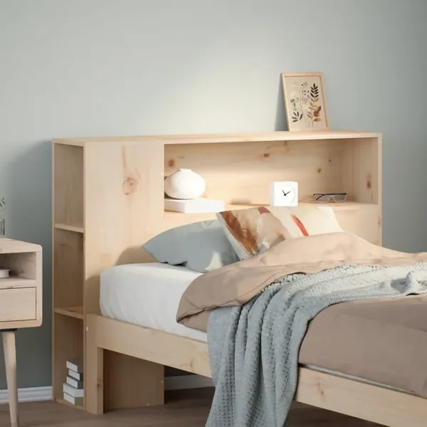 Tête de lit avec rangement 75 cm bois massif de pin
