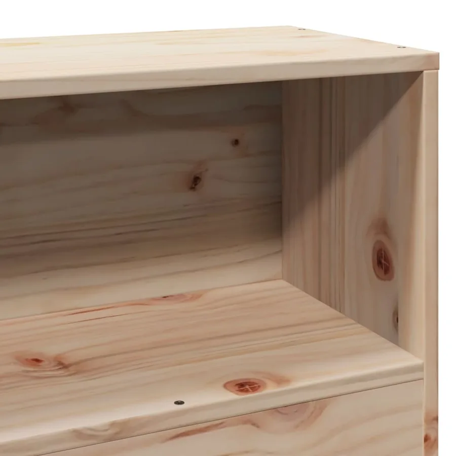 Tête de lit avec rangement 75 cm bois massif de pin - 8