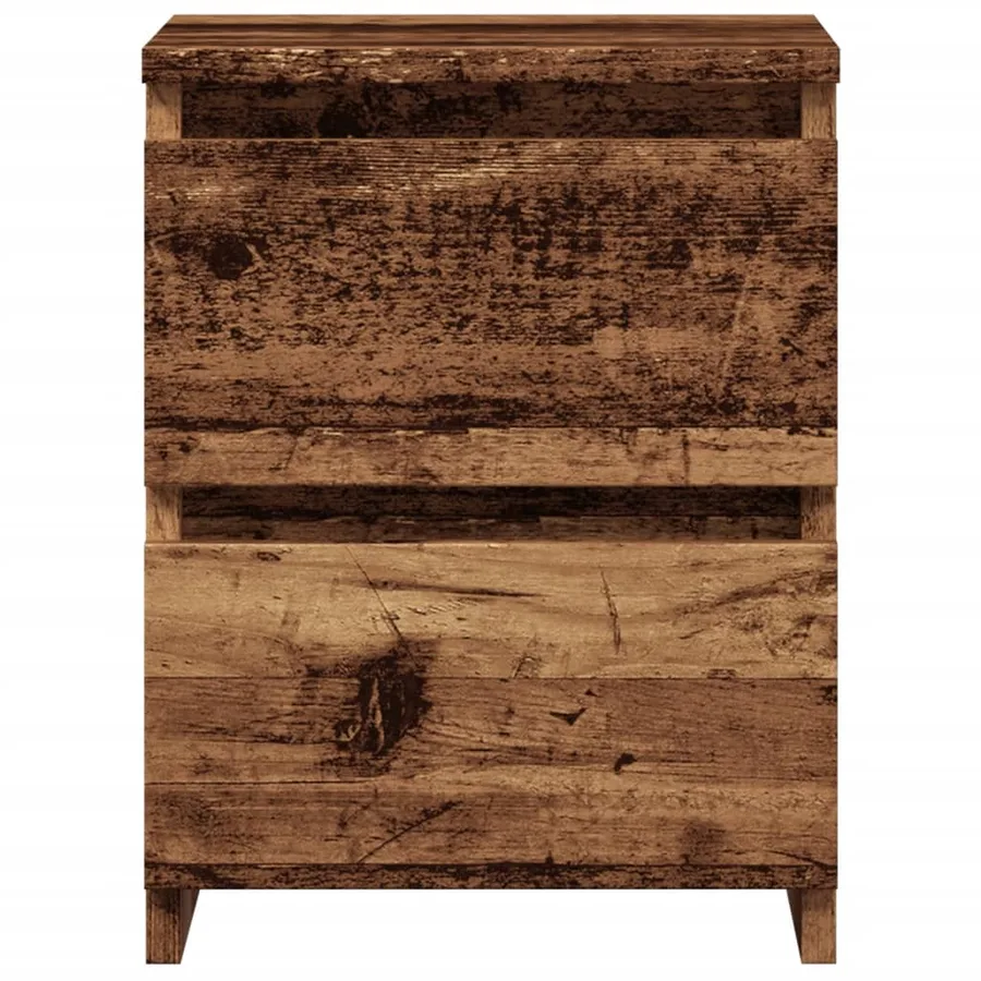 Table de chevet vieux bois 30x30x40 cm bois d'ingénierie - 5