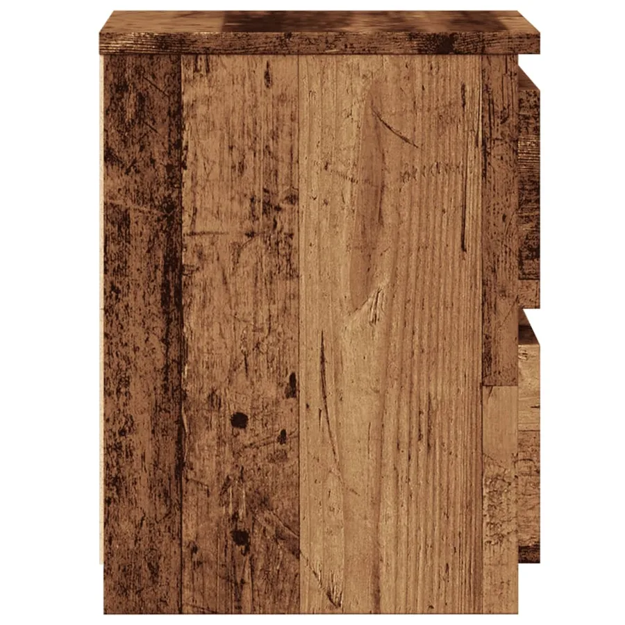 Table de chevet vieux bois 30x30x40 cm bois d'ingénierie - 7