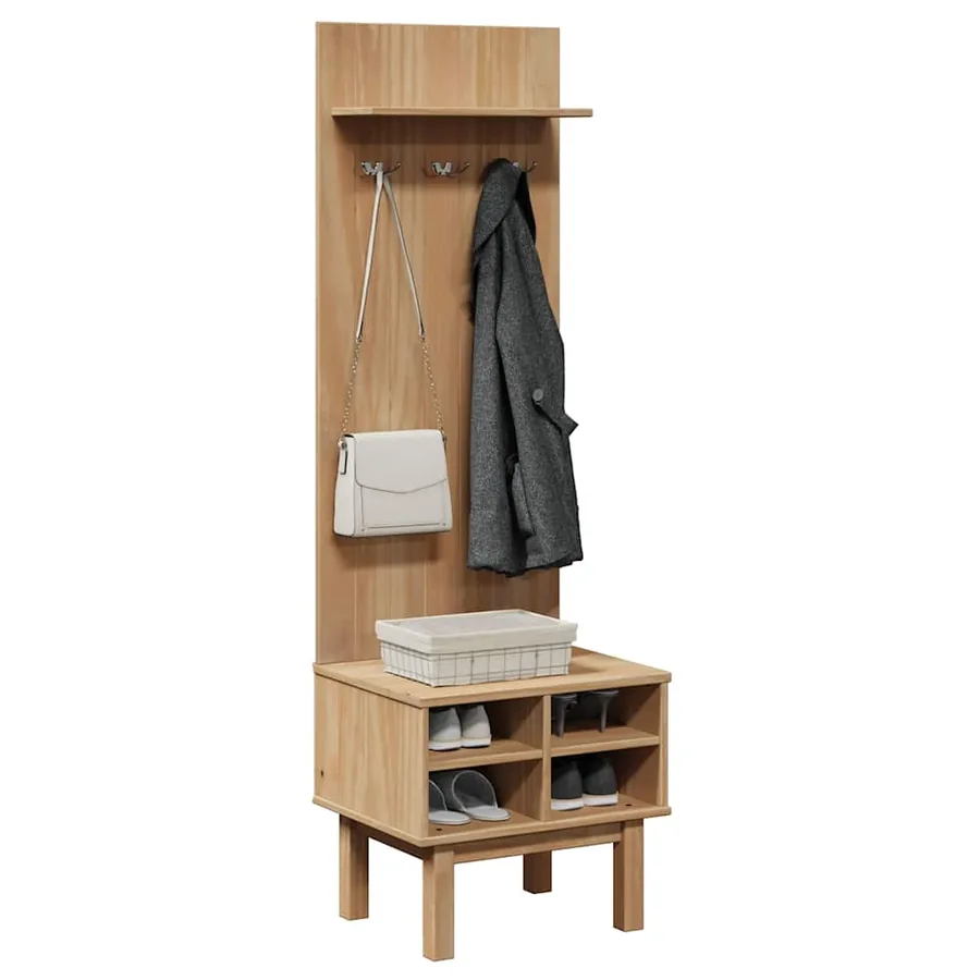 Meuble d'entrée OTTA 50x40x160 cm bois massif de pin