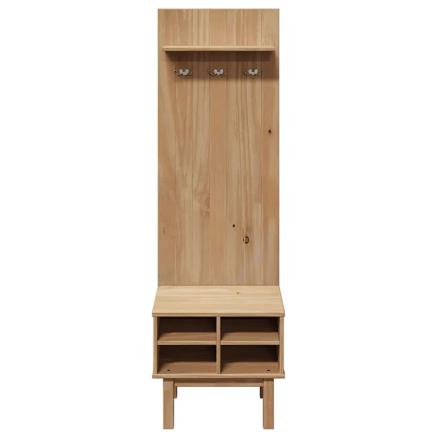 Meuble d'entrée OTTA 50x40x160 cm bois massif de pin - 4