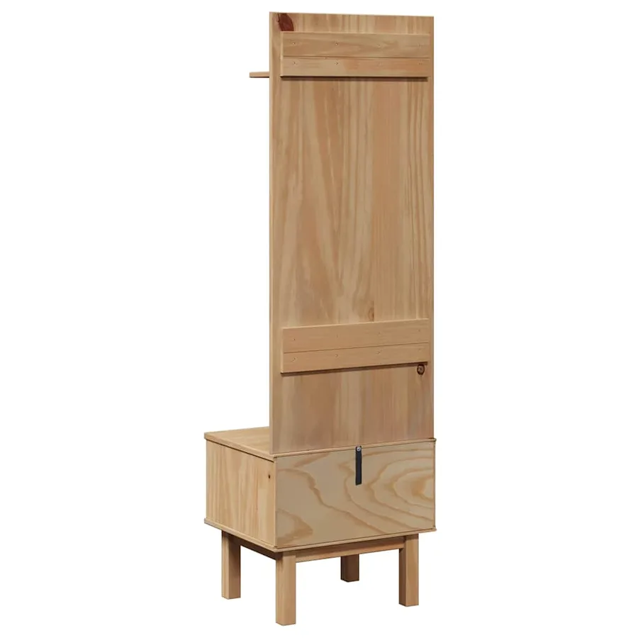 Meuble d'entrée OTTA 50x40x160 cm bois massif de pin - 6