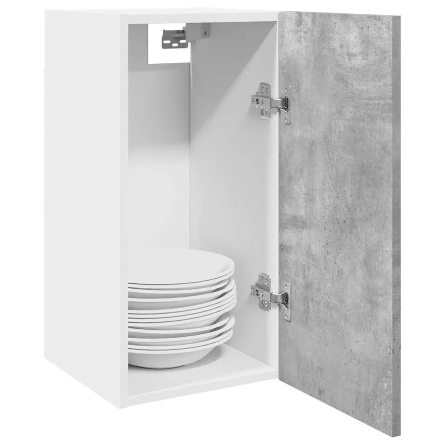 Armoire suspendue "Lyon" Gris béton 30 x 31 x 60 cm Bois d'ingénierie